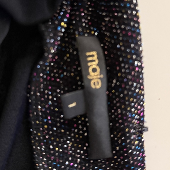 MAJE Rio Metallic Knit Midi Dress– Size 1 (Small) - Picture 8 of 11